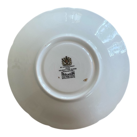 Vintage Rare Paragon fine bone China burgundy red & gold teacup & saucer set - Picture 11 of 16